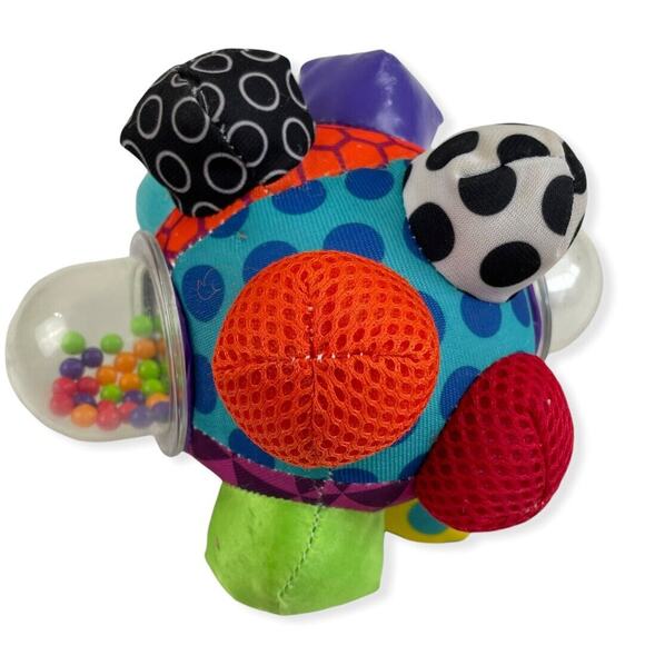 Sassy 6” Bumpy Ball Baby Soft Developmental Activity Toy Colors Textures EUC - Picture 1 of 1